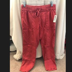 Old Navy cropped linen pants, size XS PETITE